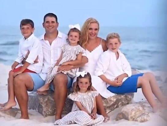 Ella Grace with her parents Joe Judge and Amber Meesey and siblings.